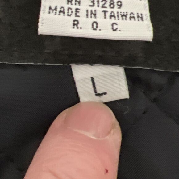 90s VTG SUEDE COLORBLOCK Jacket Bomber Varsity L Rust Red Brown Black - Picture 8 of 13